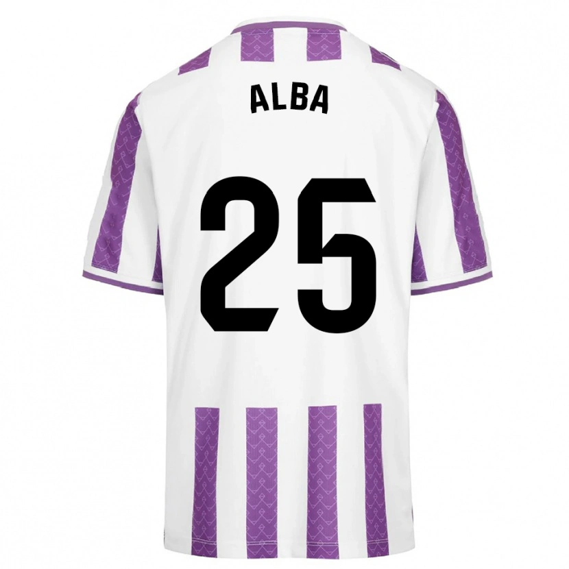 Danxen Mujer Camiseta Alba Acebes Rodríguez #25 Morado Blanco 1ª Equipación 2025/26 La Camisa