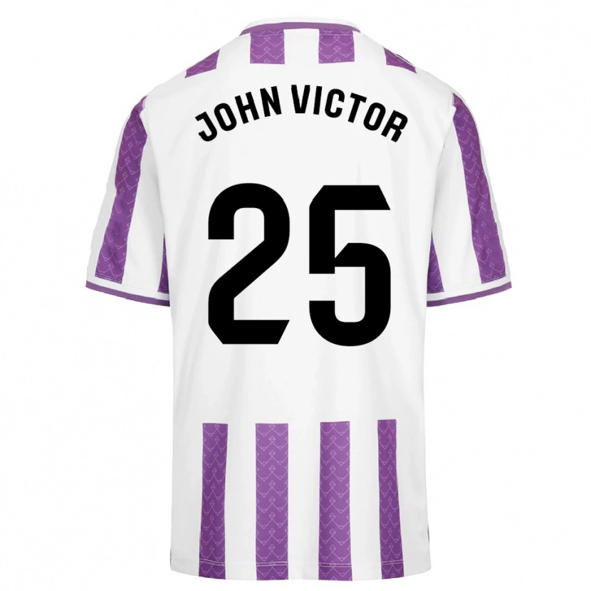 Danxen Mujer Camiseta John Victor #25 Morado Blanco 1ª Equipación 2025/26 La Camisa