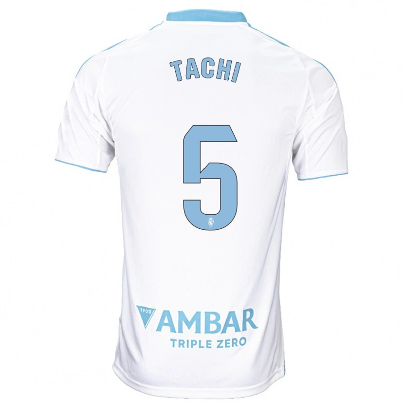 Danxen Mujer Camiseta Tachi #5 Blanco Celeste 1ª Equipación 2025/26 La Camisa