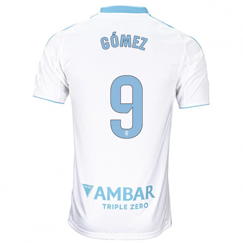 Danxen Mujer Camiseta Dani Gómez #9 Blanco Celeste 1ª Equipación 2025/26 La Camisa