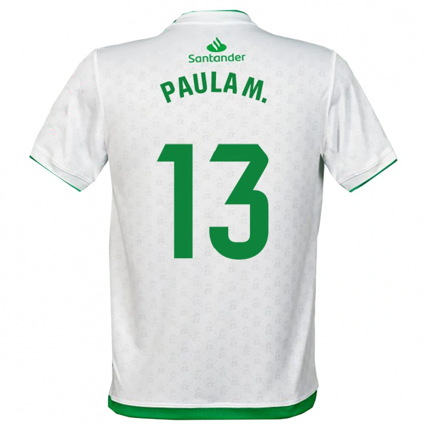 Danxen Mujer Camiseta Paula Muñoz Álvarez #13 Verde Blanco 1ª Equipación 2025/26 La Camisa