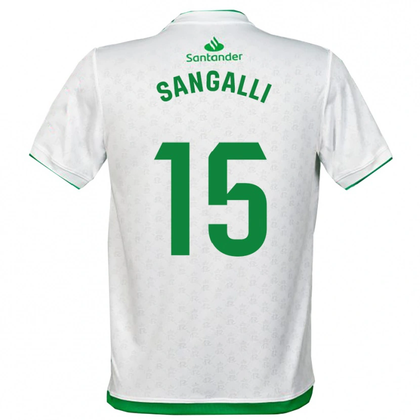 Danxen Mujer Camiseta Marco Sangalli #15 Verde Blanco 1ª Equipación 2025/26 La Camisa