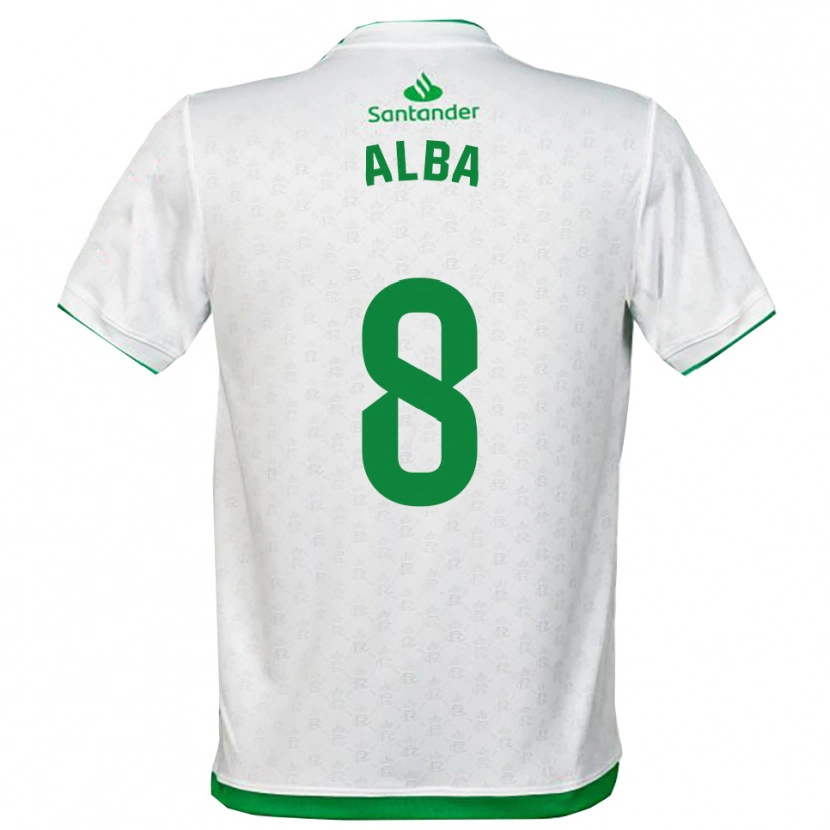 Danxen Mujer Camiseta Alba Luzuriaga Albelda #8 Verde Blanco 1ª Equipación 2025/26 La Camisa