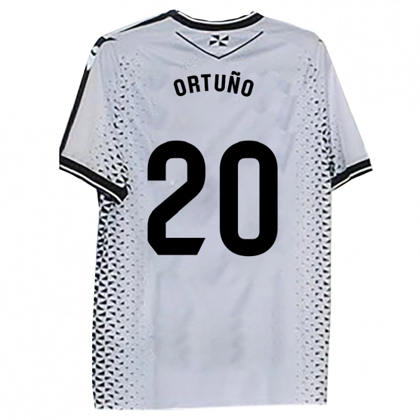 Danxen Mujer Camiseta Juanto Ortuño #20 Blanco Negro 1ª Equipación 2025/26 La Camisa