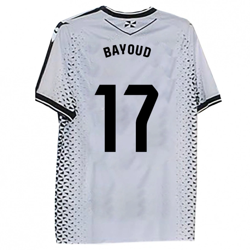 Danxen Mujer Camiseta Taufek Bayoud #17 Blanco Negro 1ª Equipación 2025/26 La Camisa