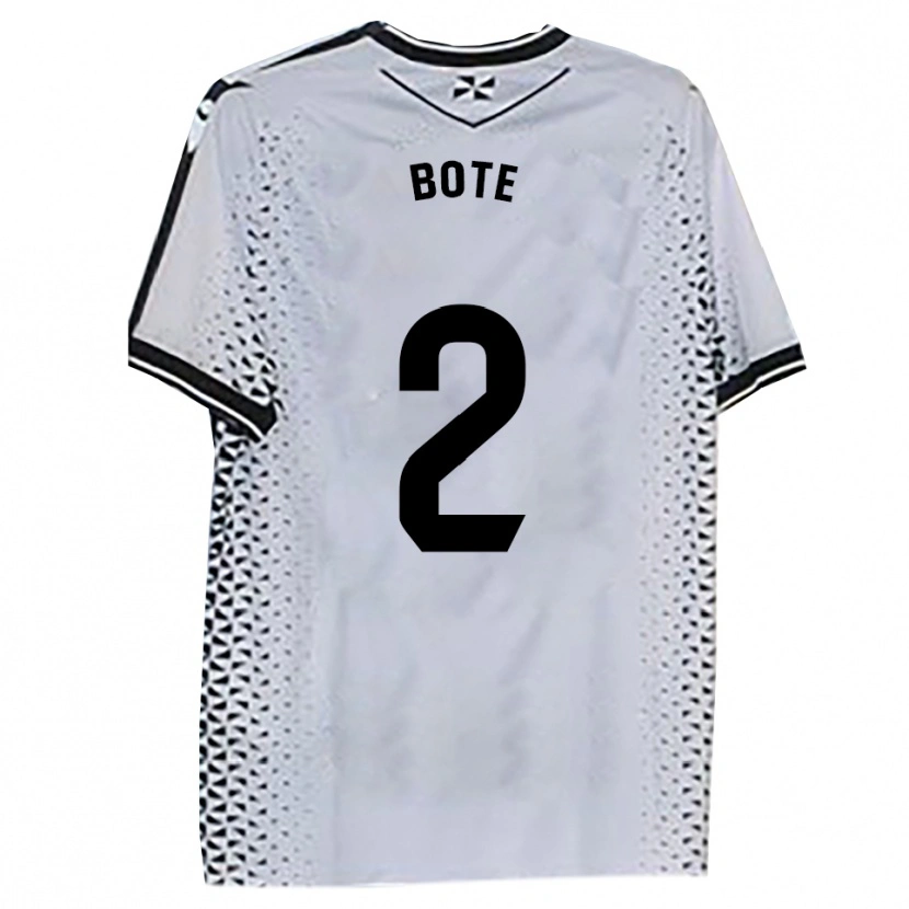 Danxen Mujer Camiseta Jorge Bote #2 Blanco Negro 1ª Equipación 2025/26 La Camisa