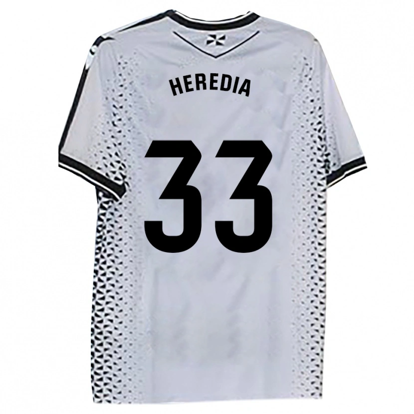 Danxen Mujer Camiseta Juanpe Heredia #33 Blanco Negro 1ª Equipación 2025/26 La Camisa