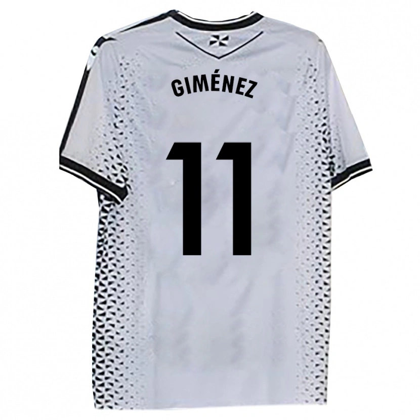Danxen Mujer Camiseta Gonzalo Giménez #11 Blanco Negro 1ª Equipación 2025/26 La Camisa