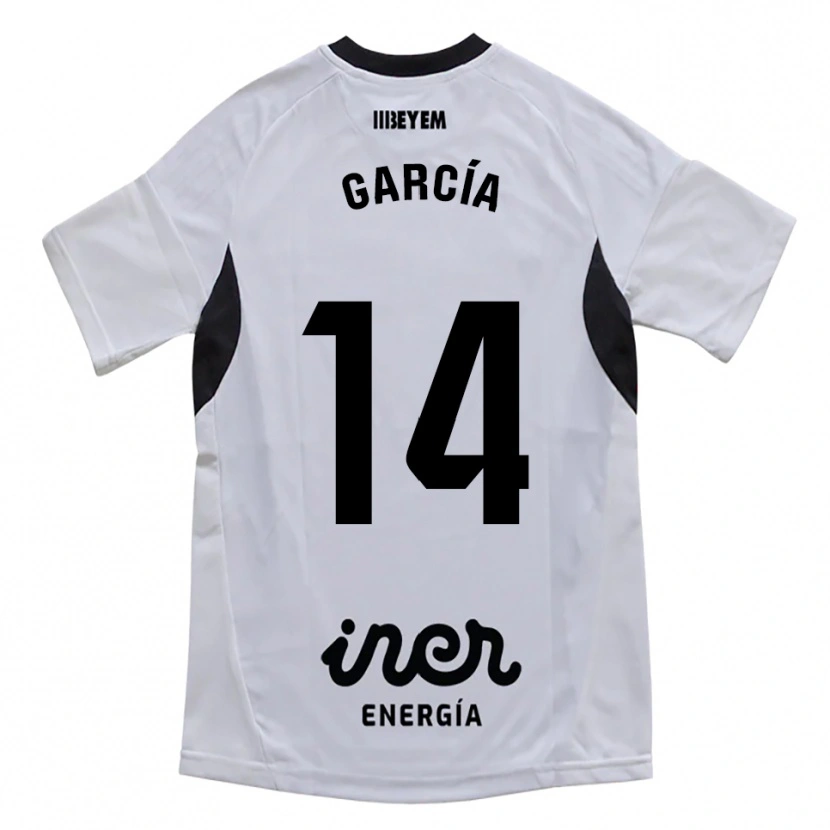 Danxen Mujer Camiseta Jon García #14 Blanco Morado 1ª Equipación 2025/26 La Camisa
