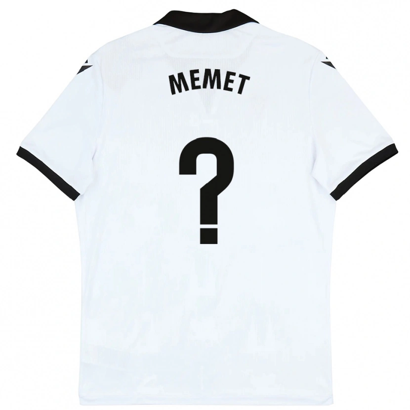 Danxen Mujer Camiseta Pablo Memet #0 Blanco Negro 1ª Equipación 2025/26 La Camisa