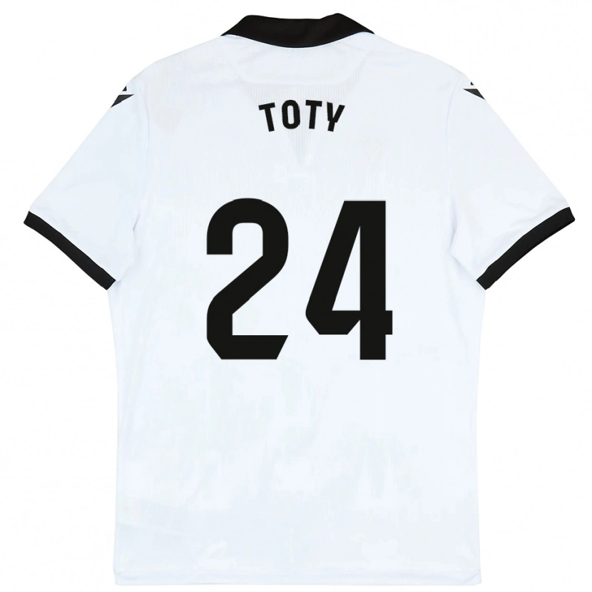 Danxen Mujer Camiseta Lasme Toty #24 Blanco Negro 1ª Equipación 2025/26 La Camisa