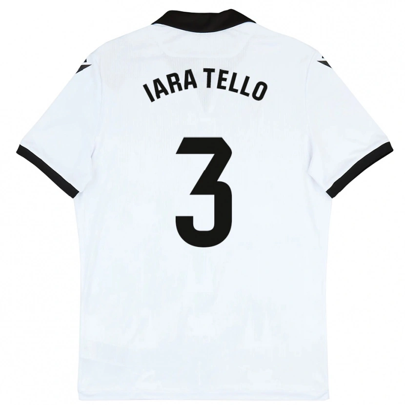 Danxen Mujer Camiseta Iara Tello #3 Blanco Negro 1ª Equipación 2025/26 La Camisa