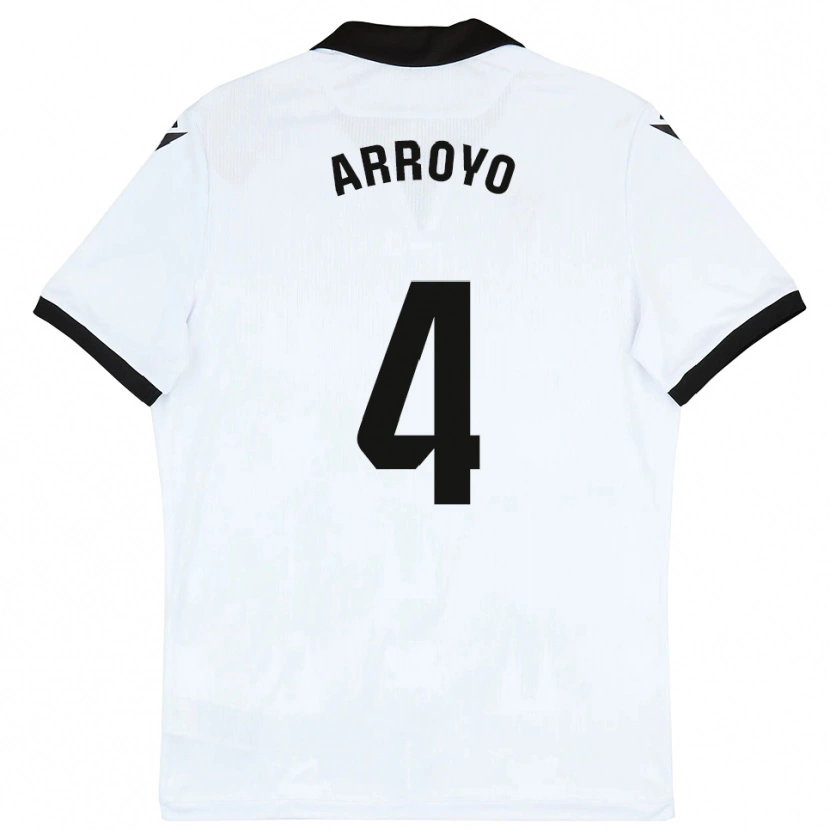 Danxen Mujer Camiseta Anderson Arroyo #4 Blanco Negro 1ª Equipación 2025/26 La Camisa