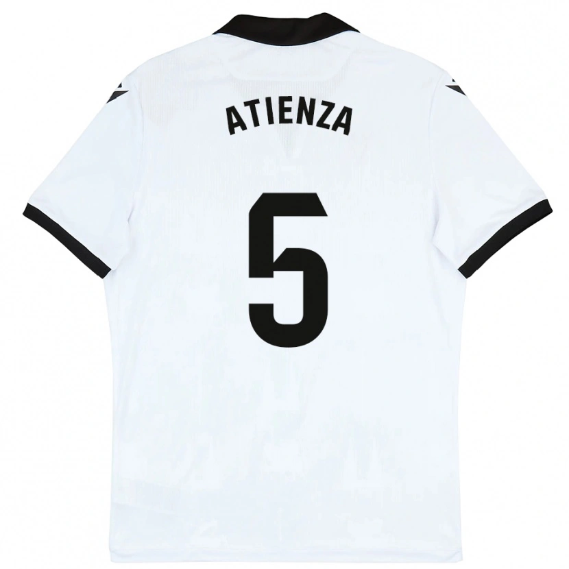 Danxen Mujer Camiseta Miguel Atienza #5 Blanco Negro 1ª Equipación 2025/26 La Camisa