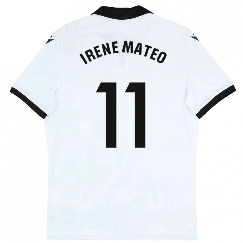 Danxen Mujer Camiseta Irene Mateo #11 Blanco Negro 1ª Equipación 2025/26 La Camisa