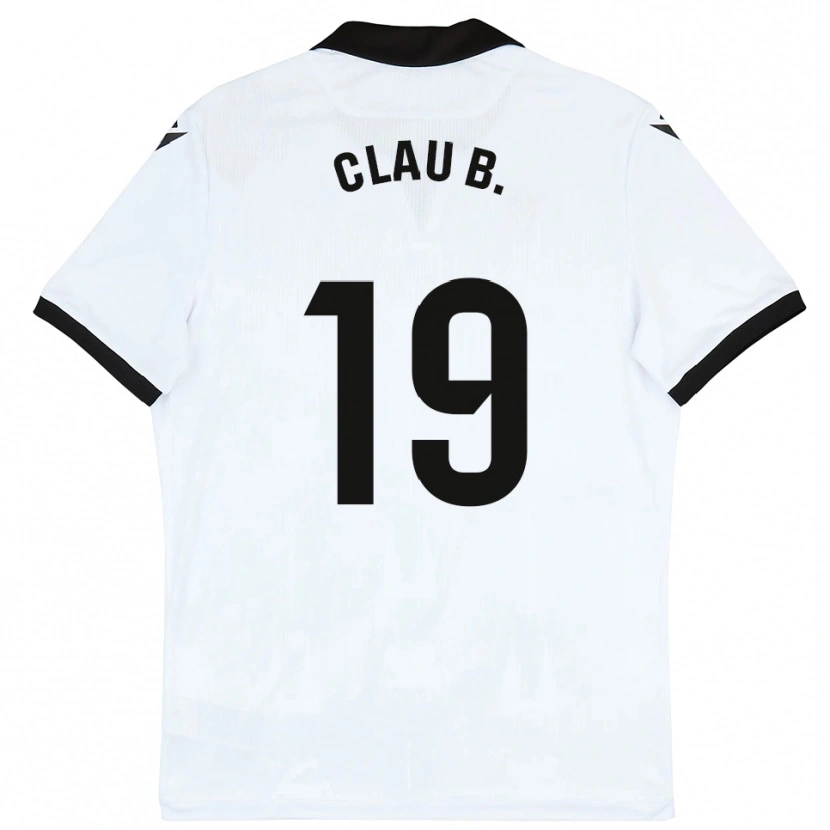 Danxen Mujer Camiseta Claudia Barrios #19 Blanco Negro 1ª Equipación 2025/26 La Camisa