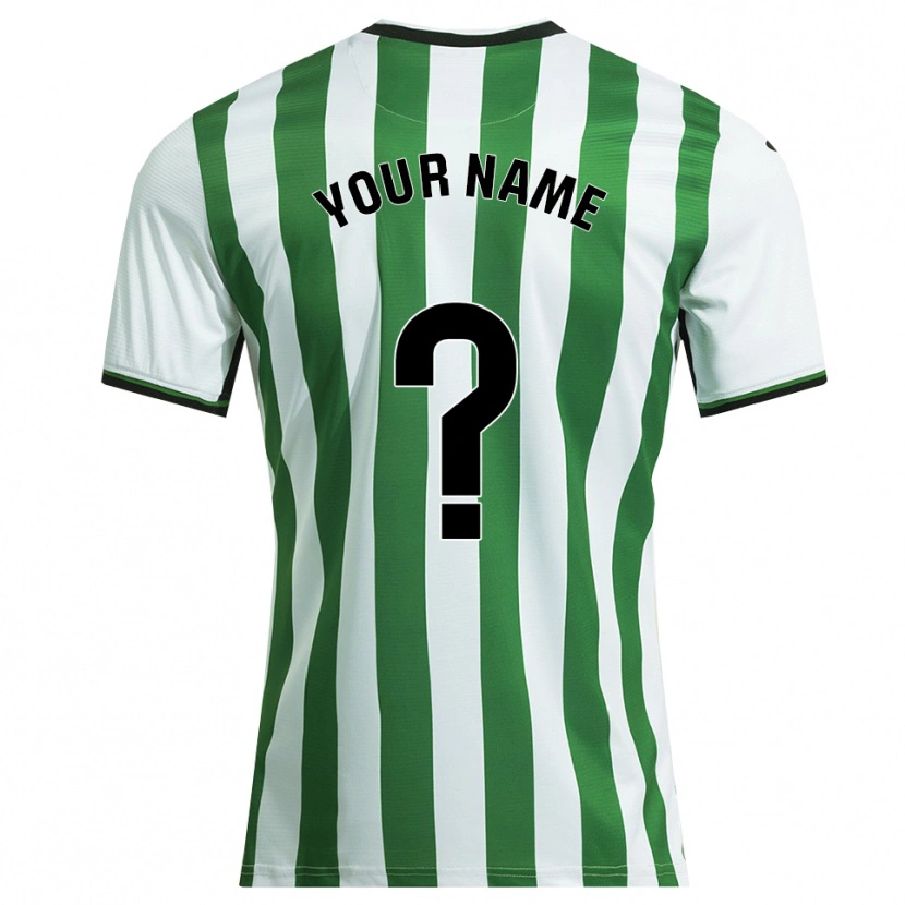 Danxen Mujer Camiseta Su Nombre #0 Blanco Verde 1ª Equipación 2025/26 La Camisa