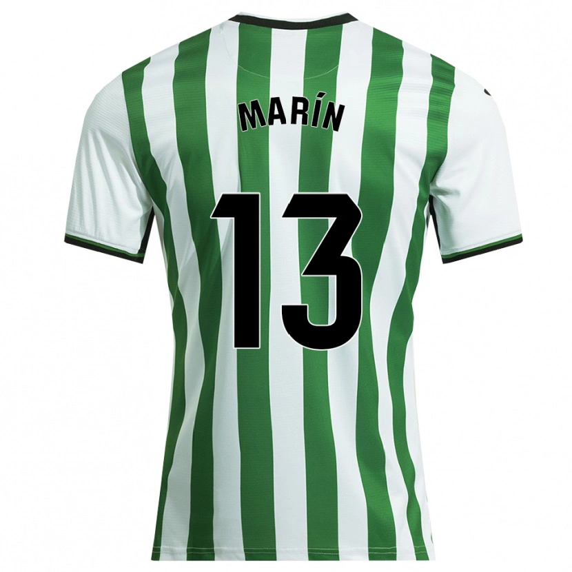 Danxen Mujer Camiseta Carlos Marín #13 Blanco Verde 1ª Equipación 2025/26 La Camisa