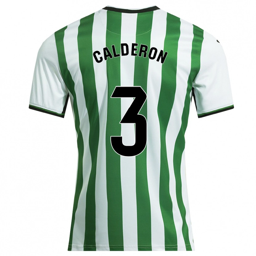 Danxen Mujer Camiseta José Calderón #3 Blanco Verde 1ª Equipación 2025/26 La Camisa