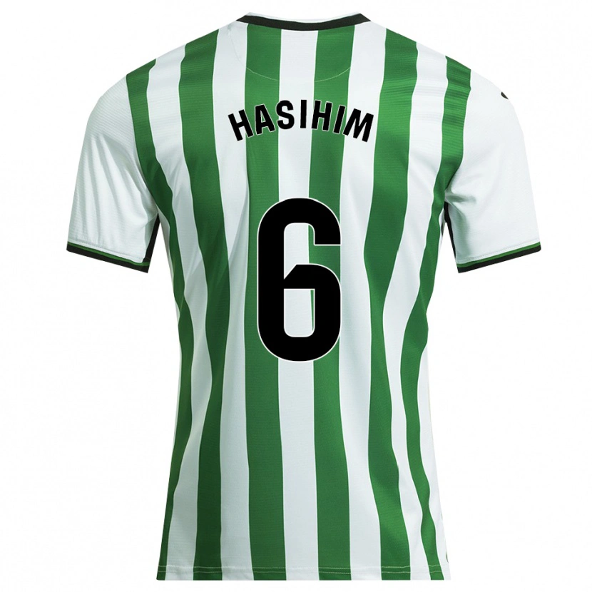 Danxen Mujer Camiseta Hasihim #6 Blanco Verde 1ª Equipación 2025/26 La Camisa