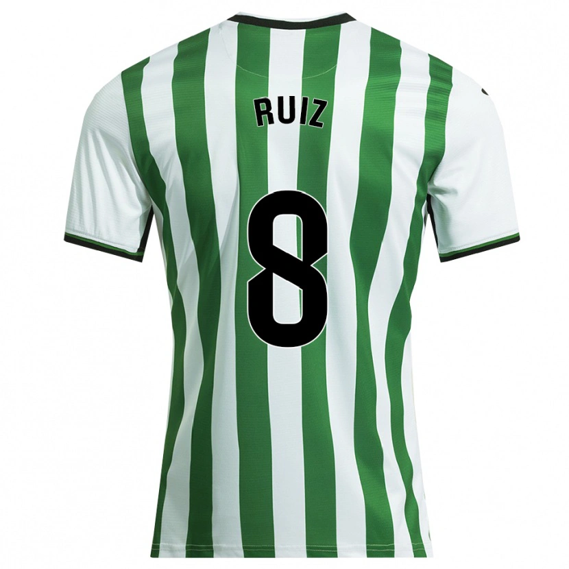 Danxen Mujer Camiseta Isma Ruiz #8 Blanco Verde 1ª Equipación 2025/26 La Camisa