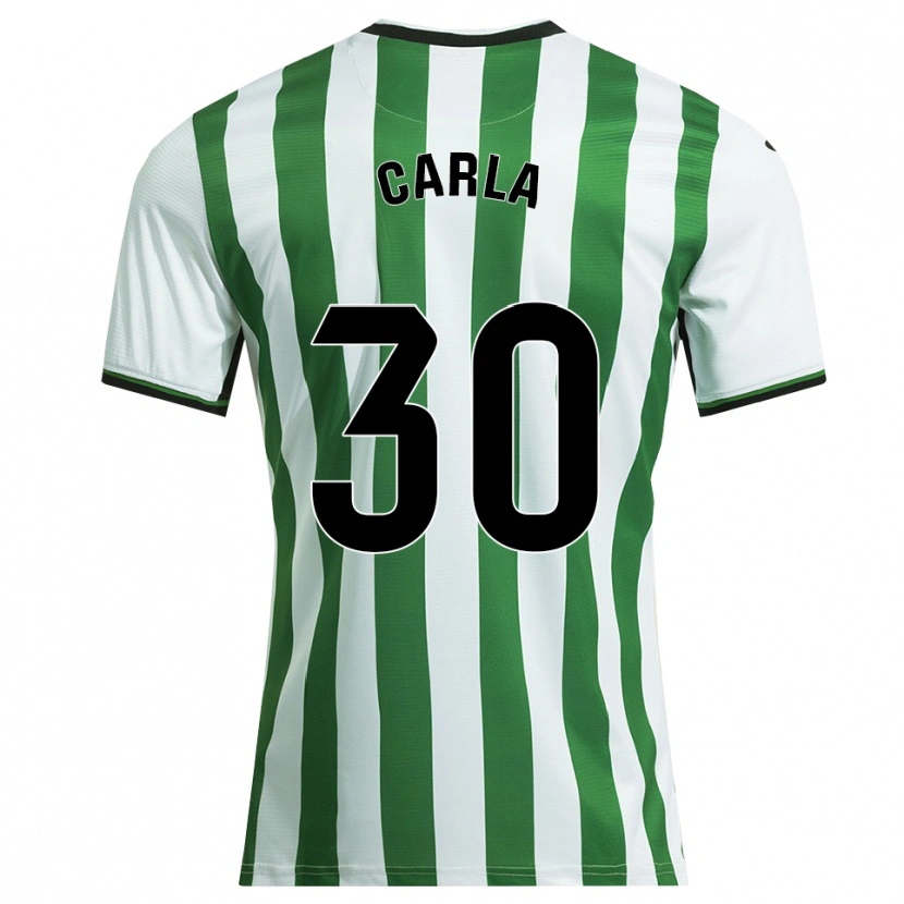 Danxen Mujer Camiseta Carla Rojas Noguera #30 Blanco Verde 1ª Equipación 2025/26 La Camisa