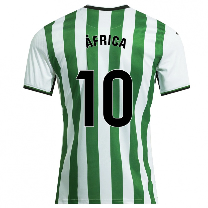Danxen Mujer Camiseta África Roldán Ramirez #10 Blanco Verde 1ª Equipación 2025/26 La Camisa