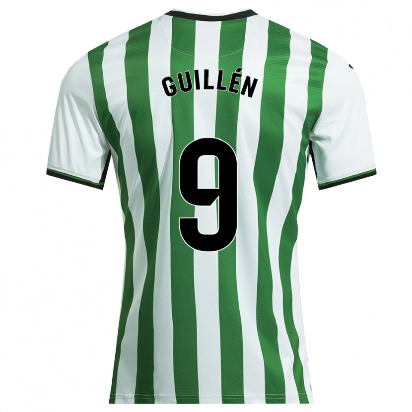 Danxen Mujer Camiseta Lorena Guillén Vallejo #9 Blanco Verde 1ª Equipación 2025/26 La Camisa