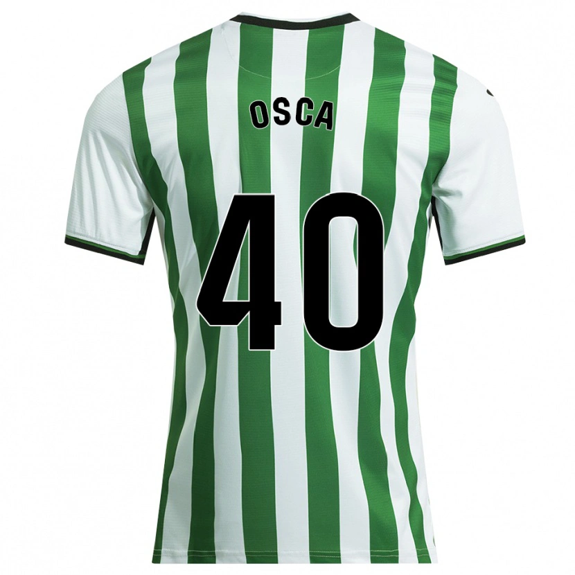 Danxen Mujer Camiseta Cristian Osca #40 Blanco Verde 1ª Equipación 2025/26 La Camisa