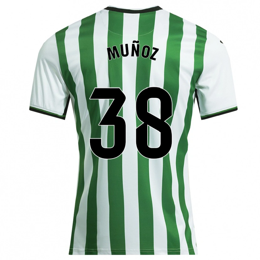 Danxen Mujer Camiseta Pablo Muñoz #38 Blanco Verde 1ª Equipación 2025/26 La Camisa