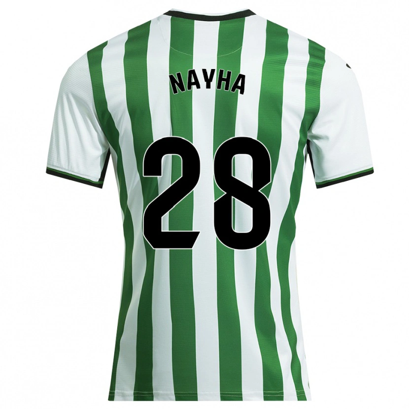 Danxen Mujer Camiseta Nayha Torrejón Moreno #28 Blanco Verde 1ª Equipación 2025/26 La Camisa