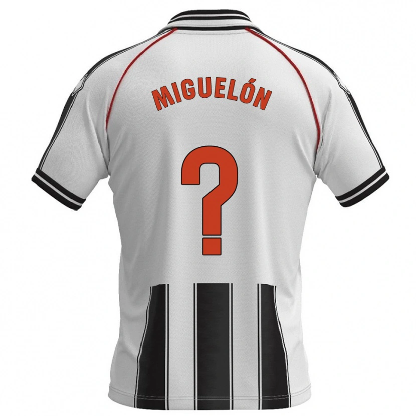 Danxen Mujer Camiseta Miguelón #0 Blanco Negro 1ª Equipación 2025/26 La Camisa