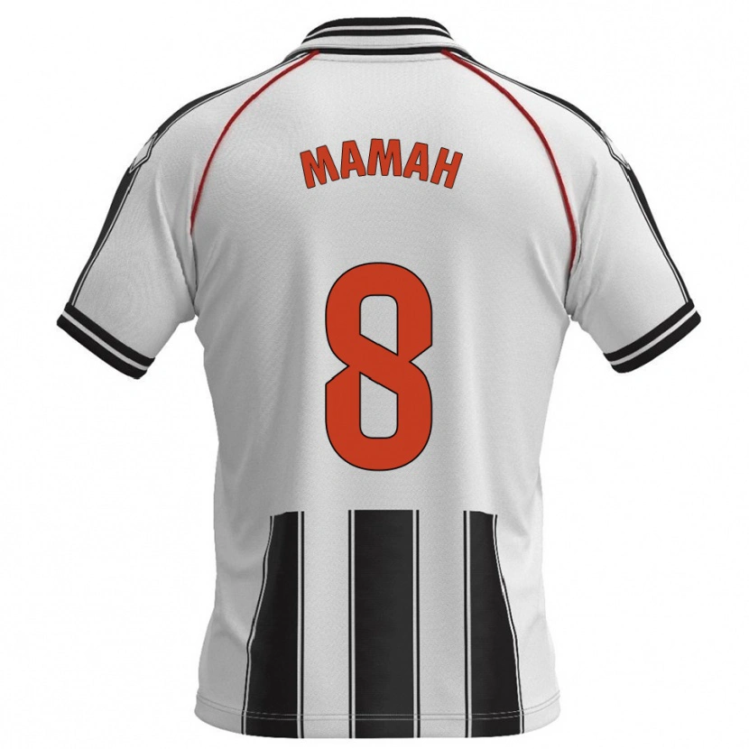 Danxen Mujer Camiseta Kenneth Mamah #8 Blanco Negro 1ª Equipación 2025/26 La Camisa