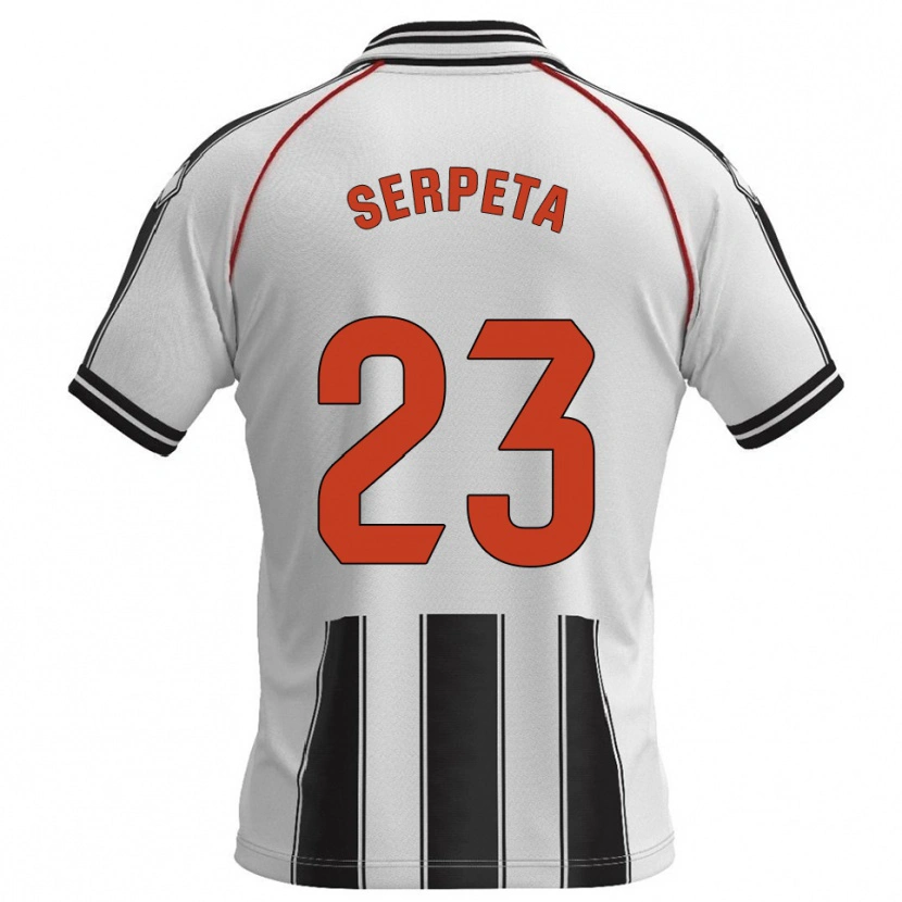 Danxen Mujer Camiseta Serpeta #23 Blanco Negro 1ª Equipación 2025/26 La Camisa
