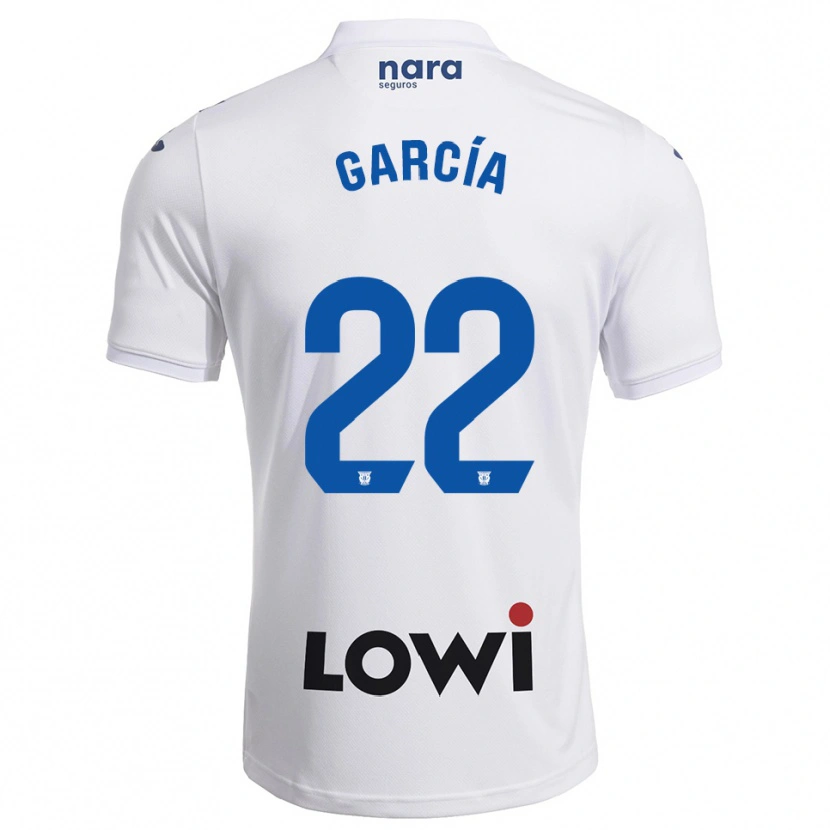 Danxen Mujer Camiseta Hugo García #22 Blanco Marino 1ª Equipación 2025/26 La Camisa