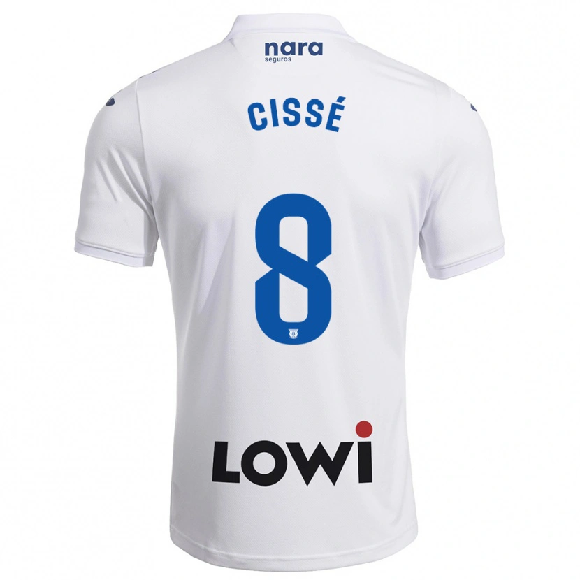 Danxen Mujer Camiseta Seydouba Cissé #8 Blanco Marino 1ª Equipación 2025/26 La Camisa