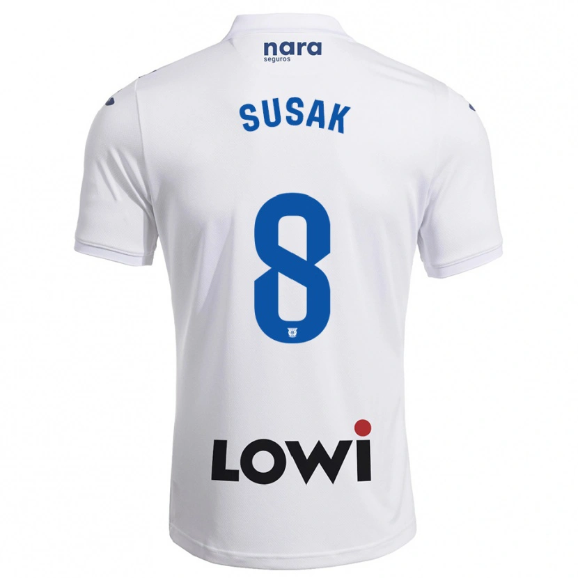 Danxen Mujer Camiseta Petro Susak #8 Blanco Marino 1ª Equipación 2025/26 La Camisa