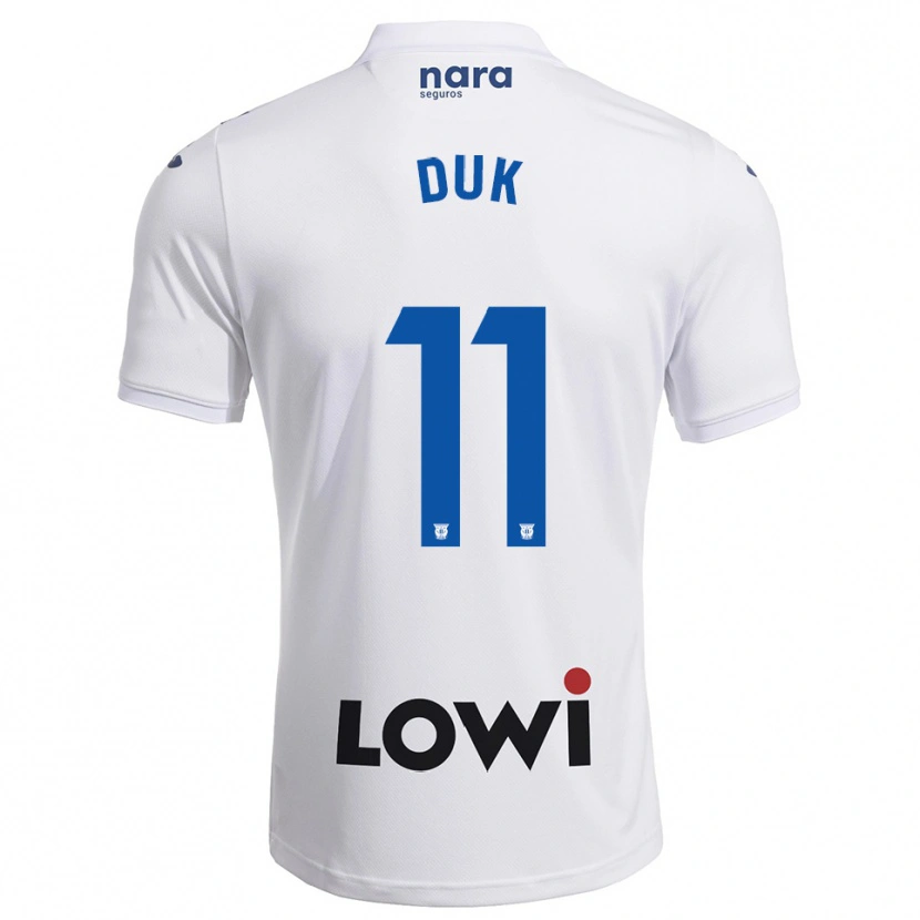 Danxen Mujer Camiseta Duk #11 Blanco Marino 1ª Equipación 2025/26 La Camisa