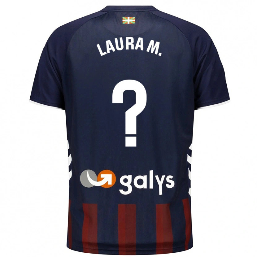 Danxen Mujer Camiseta Laura Marti Enseñat #0 Azul Marino Rojo 1ª Equipación 2025/26 La Camisa