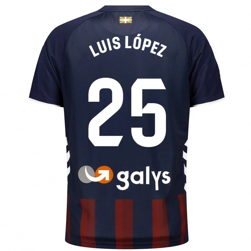 Danxen Mujer Camiseta Luis López #25 Azul Marino Rojo 1ª Equipación 2025/26 La Camisa