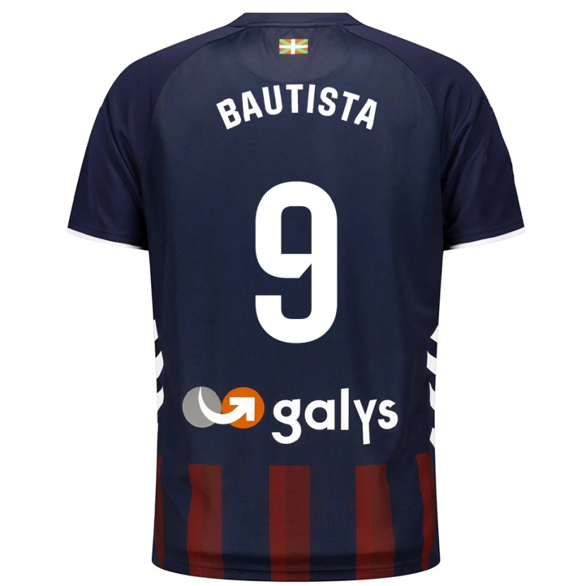 Danxen Mujer Camiseta Jon Bautista #9 Azul Marino Rojo 1ª Equipación 2025/26 La Camisa