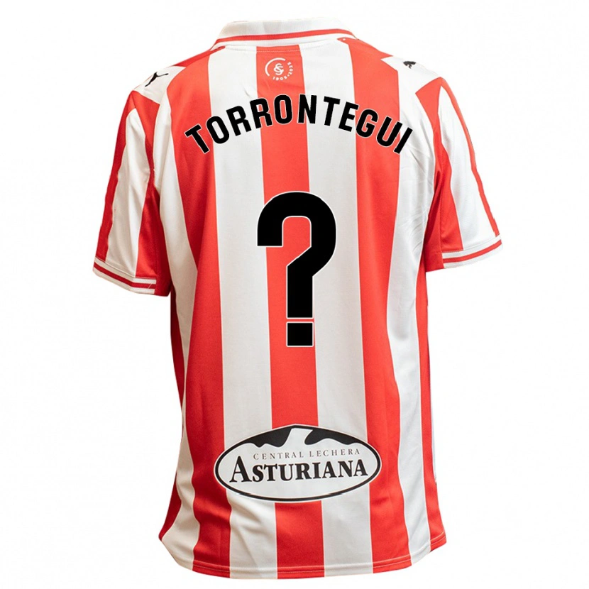 Danxen Mujer Camiseta Samu Torrontegui #0 Blanco Rojo 1ª Equipación 2025/26 La Camisa