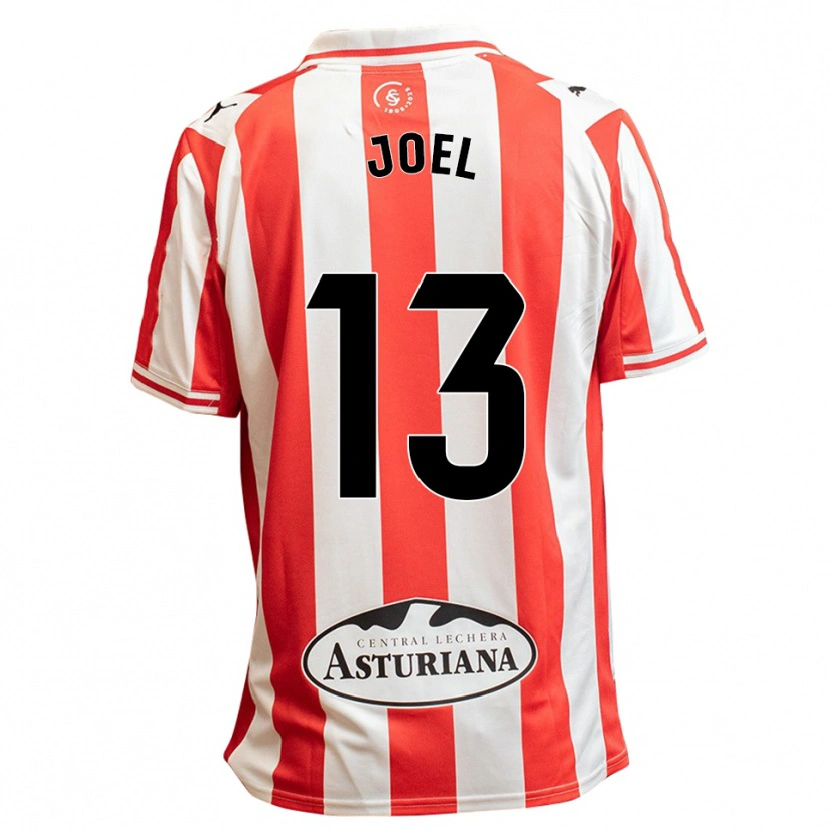 Danxen Mujer Camiseta Christian Joel #13 Blanco Rojo 1ª Equipación 2025/26 La Camisa