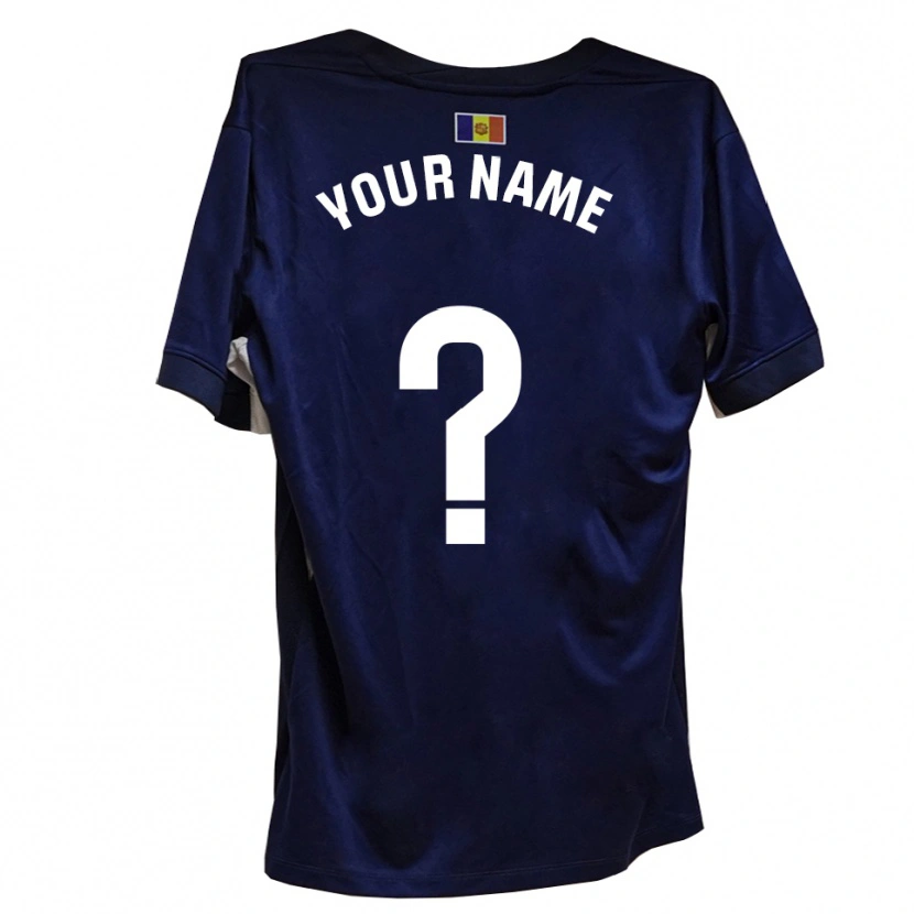 Danxen Mujer Camiseta Su Nombre #0 Azul Marino Blanco 1ª Equipación 2025/26 La Camisa