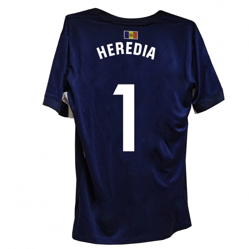 Danxen Mujer Camiseta Alex Heredia #1 Azul Marino Blanco 1ª Equipación 2025/26 La Camisa