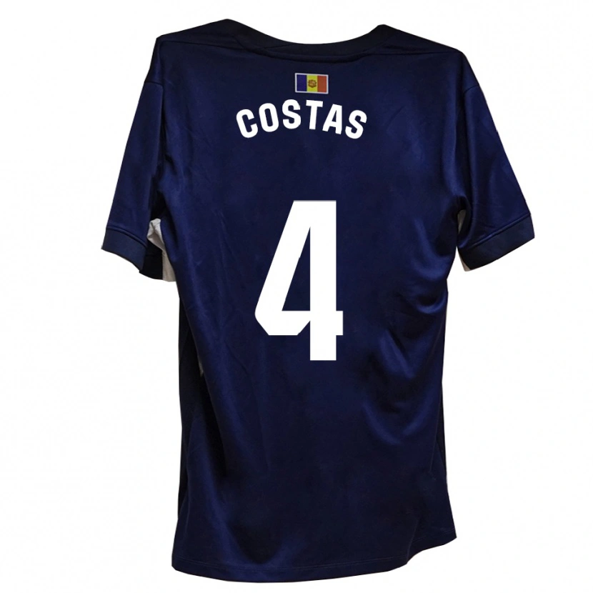 Danxen Mujer Camiseta Raimon Costas #4 Azul Marino Blanco 1ª Equipación 2025/26 La Camisa