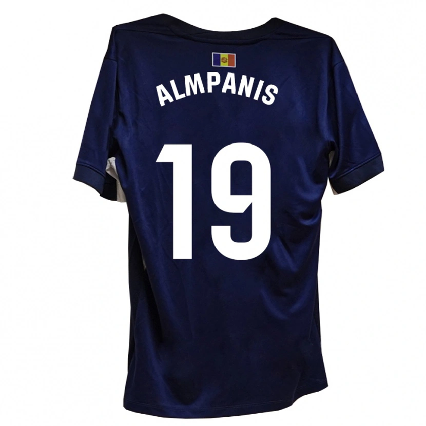 Danxen Mujer Camiseta Christos Almpanis #19 Azul Marino Blanco 1ª Equipación 2025/26 La Camisa