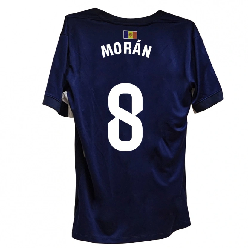 Danxen Mujer Camiseta Erik Morán #8 Azul Marino Blanco 1ª Equipación 2025/26 La Camisa