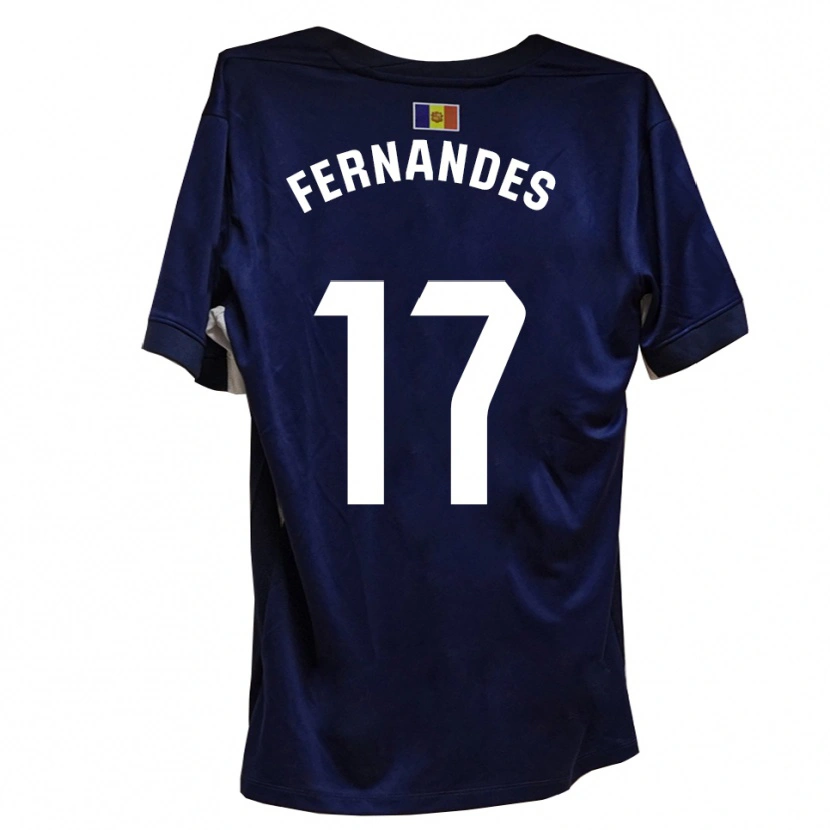 Danxen Mujer Camiseta Saúl Fernandes #17 Azul Marino Blanco 1ª Equipación 2025/26 La Camisa