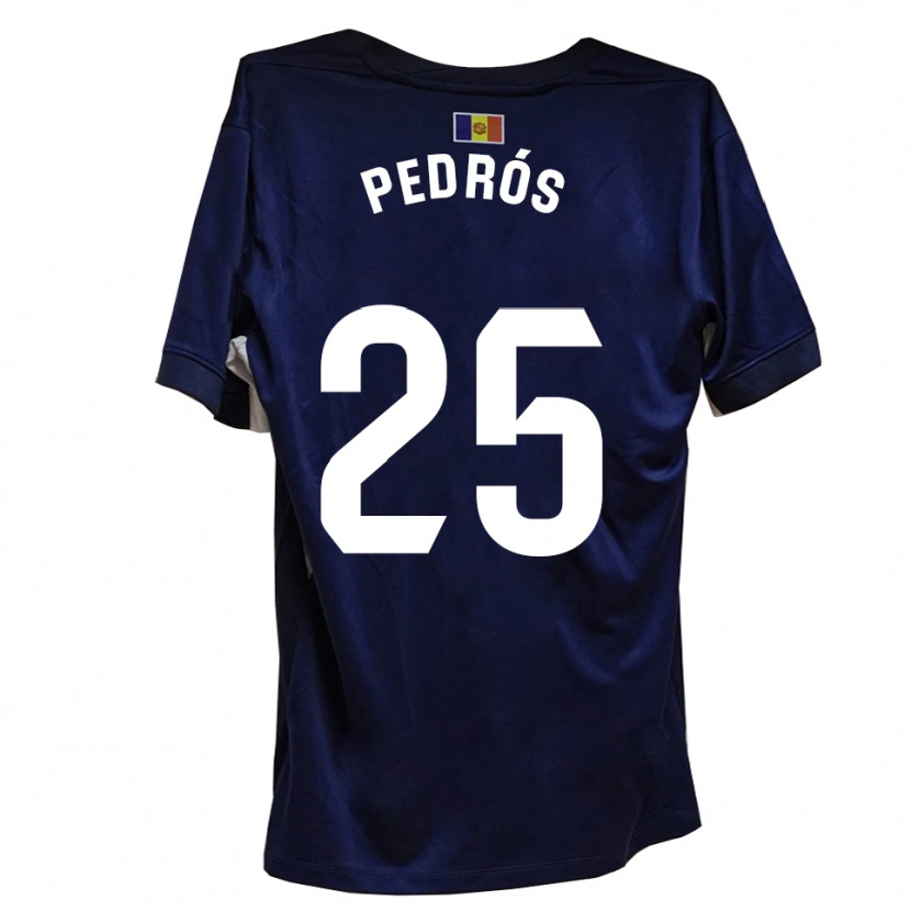 Danxen Mujer Camiseta Isaac Pedrós #25 Azul Marino Blanco 1ª Equipación 2025/26 La Camisa